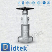 Vanne de robinet de finition soudée à butée à haute pression Didtek Cast Steel